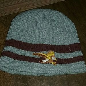 Gray  and brown knit cap